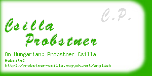csilla probstner business card
